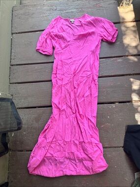 a new day Bright Pink V-Neck Maxi Dress